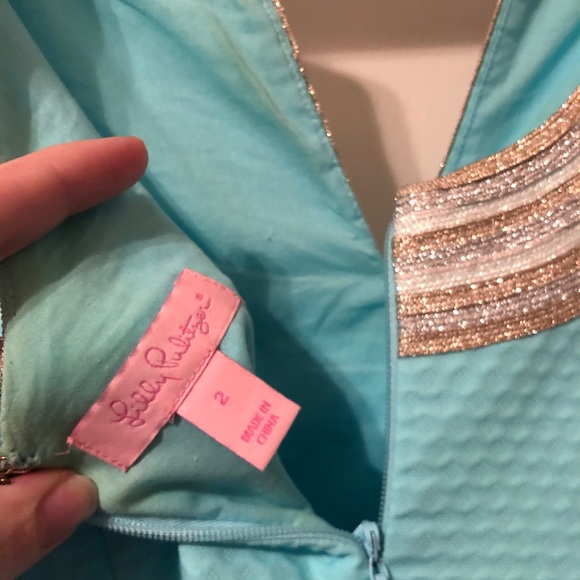 Lilly Pulitzer Serene Blue Valli Shift Dress Size2 - Picture 4 of 13